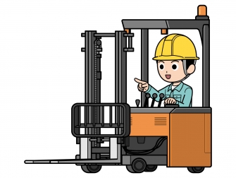 自社工場にて製品の梱包品をリフトで運搬、管理 FSS242602